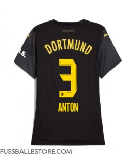 Günstige Borussia Dortmund Waldemar Anton #3 Auswärtstrikot Damen 2024-25 Kurzarm